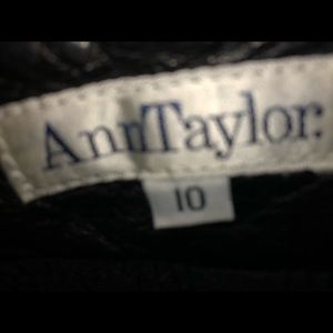 Ann Taylor lambskin leather lined skirt